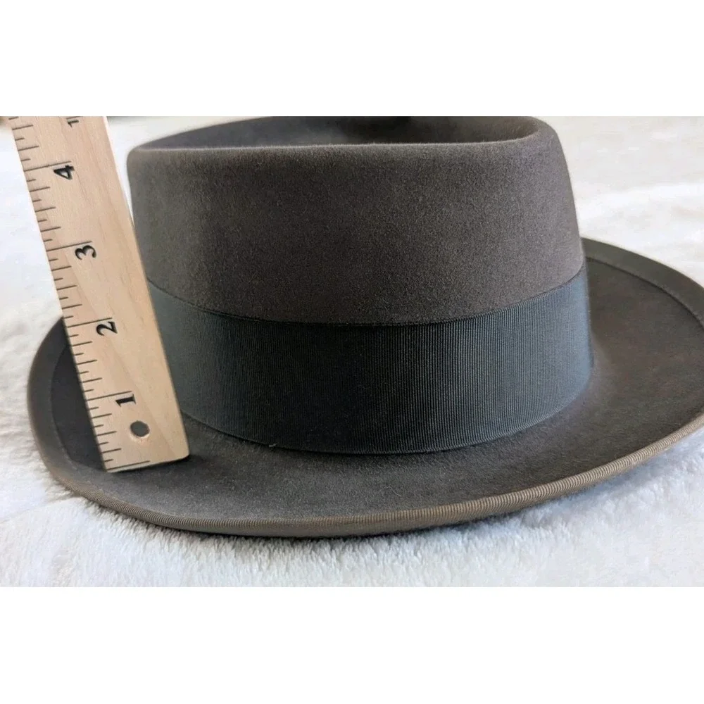 VTG Adam By Miller Hat Bros Gray Fedora Women's Ribbon‎ Trimmed Side Bow Costume